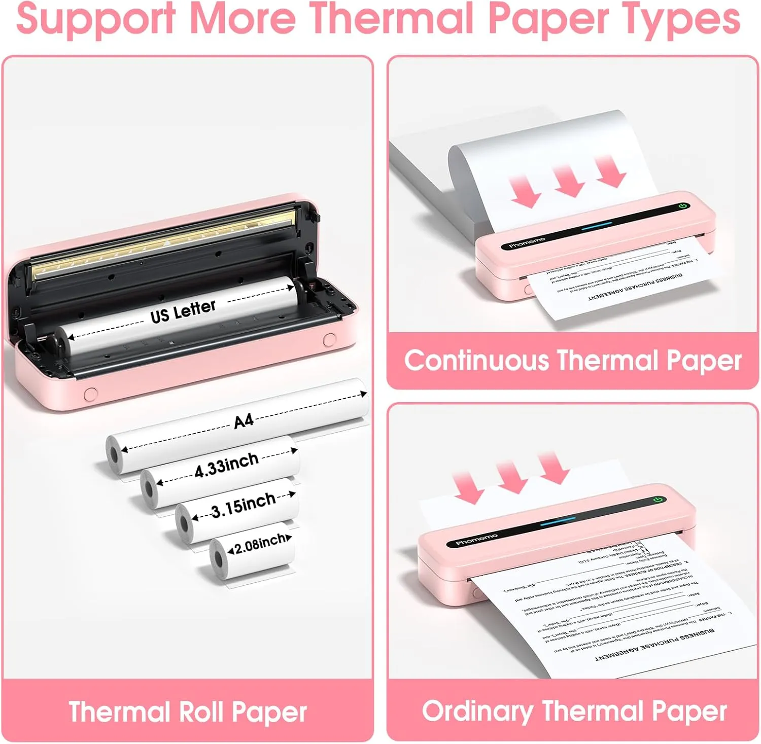 🖨️ Compact Phomemo Printer Set   Paper Rolls   Case 🖨️