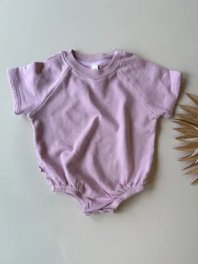 0/3m | Bubble Romper | Pastel Pink | Organic Cotton Fleece