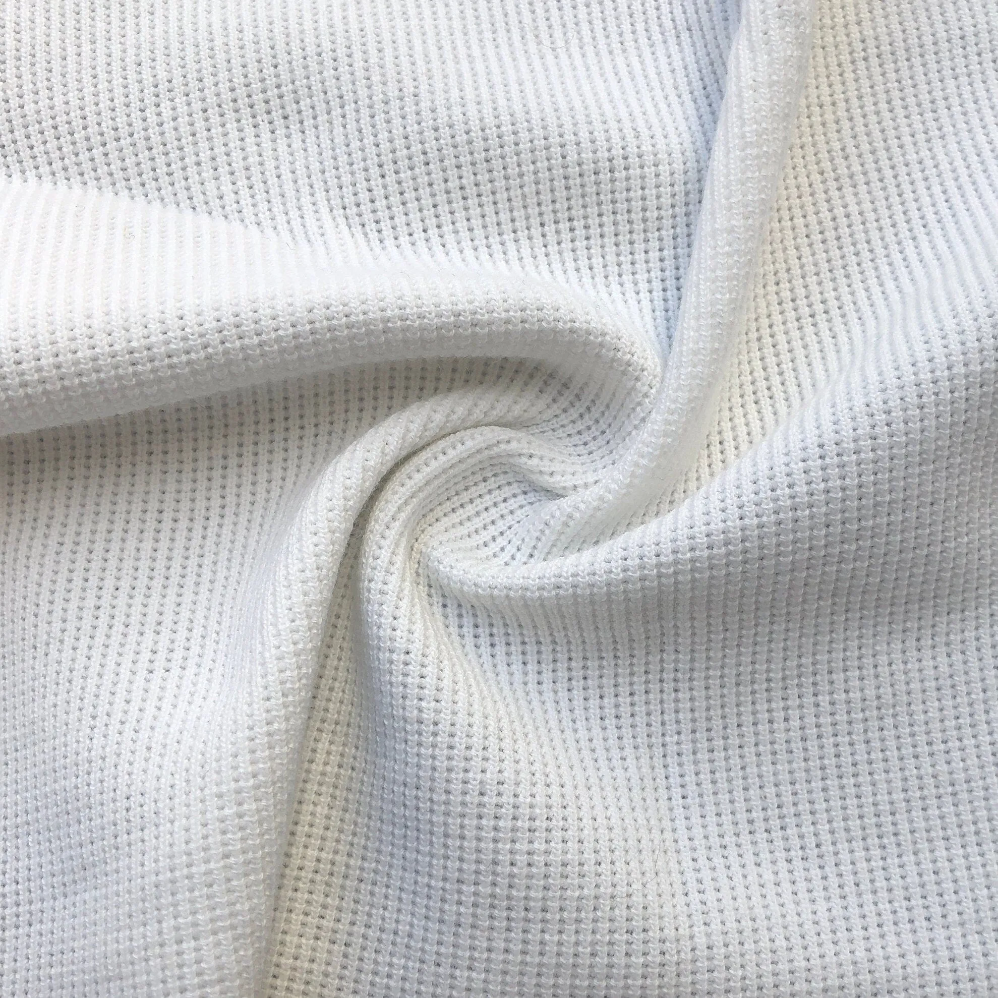 58" 100% Cotton PFD White Baby Thermal Knit Fabric By the Yard