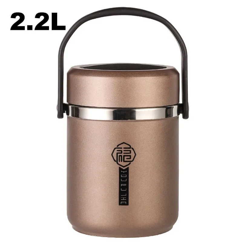 6 Hours Thermal Vacuum Lunch Box 304 Stainless Steel Insulated Worker Adult Food Container Large Picnic Student Bento Box Set