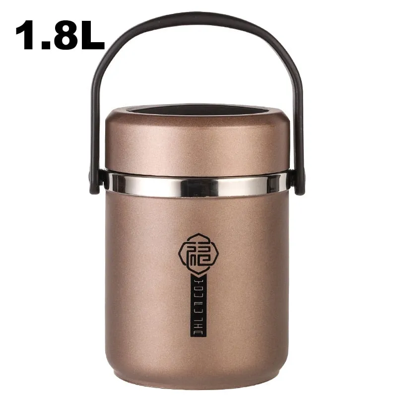 6 Hours Thermal Vacuum Lunch Box 304 Stainless Steel Insulated Worker Adult Food Container Large Picnic Student Bento Box Set