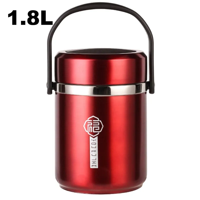 6 Hours Thermal Vacuum Lunch Box 304 Stainless Steel Insulated Worker Adult Food Container Large Picnic Student Bento Box Set