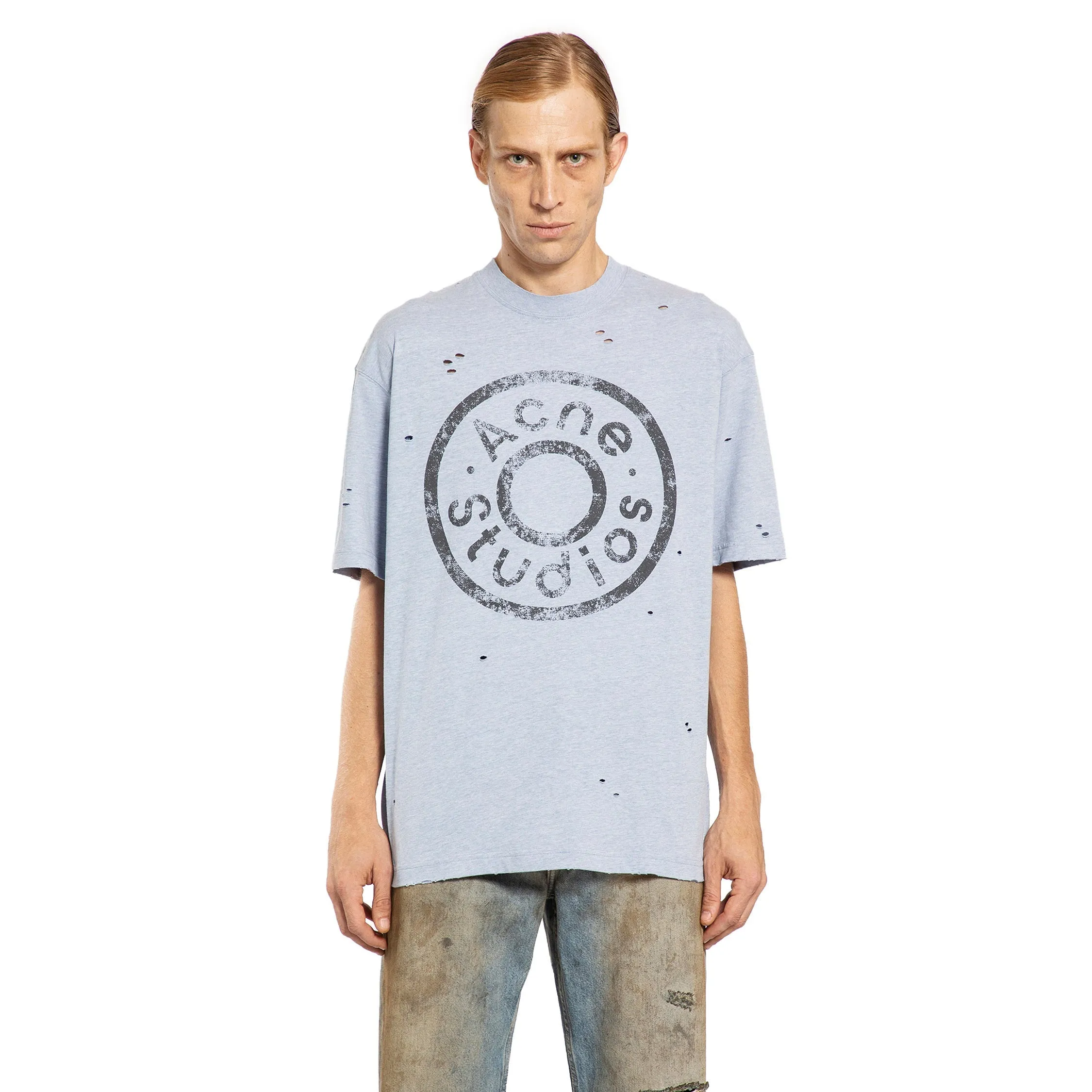 ACNE STUDIOS MAN BLUE T-SHIRTS & TANK TOPS