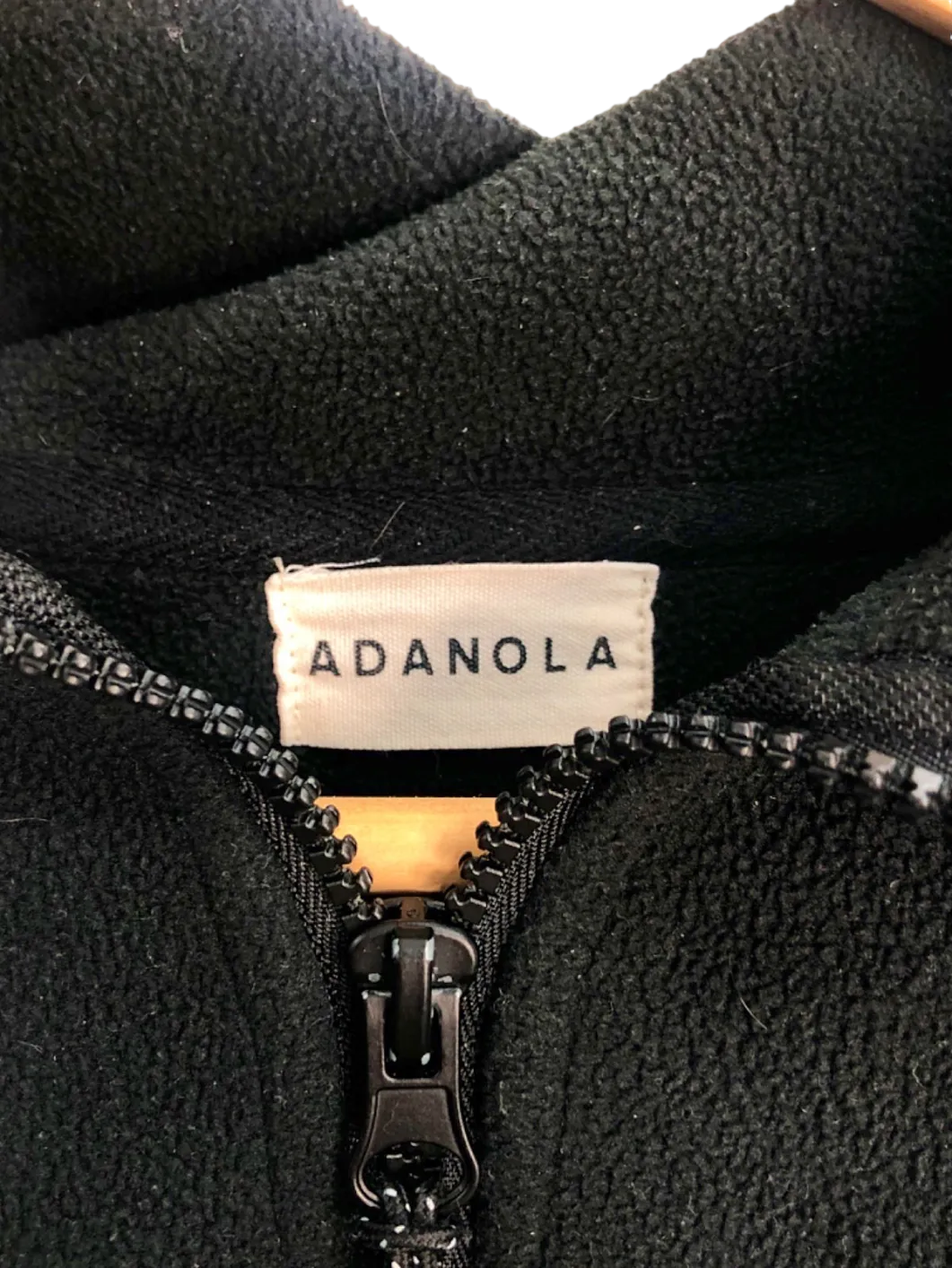 Adanola Black Half-Zip Fleece Jacket Medium