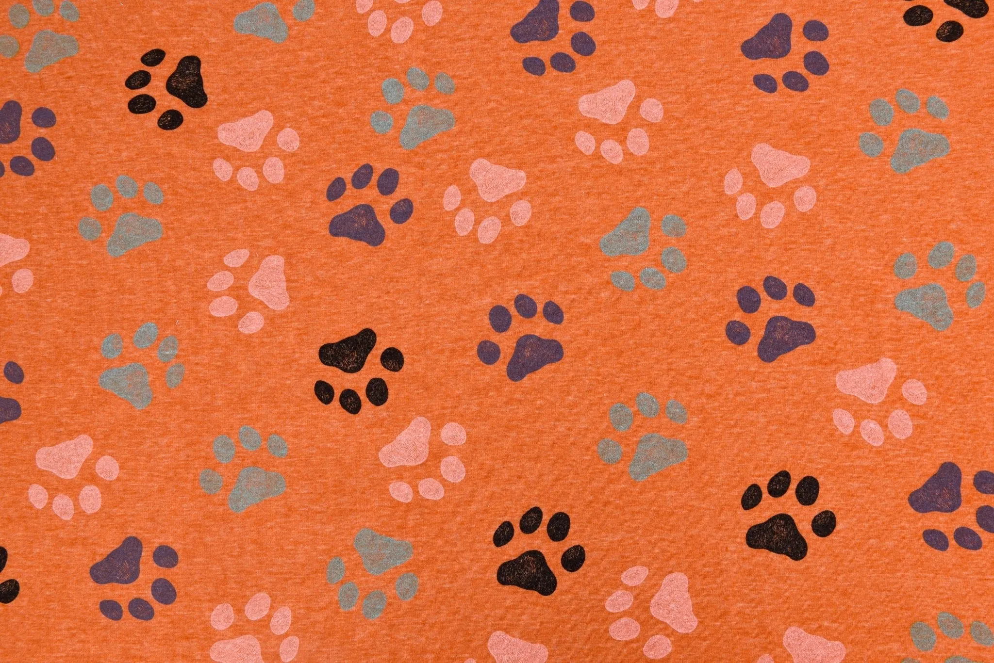 Alpine Fleece Animal Footprint  Print Fabric