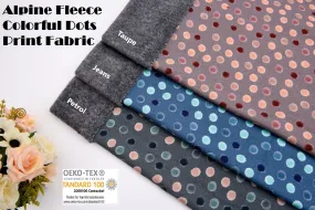 Alpine Fleece Dots  Print Fabric-4999