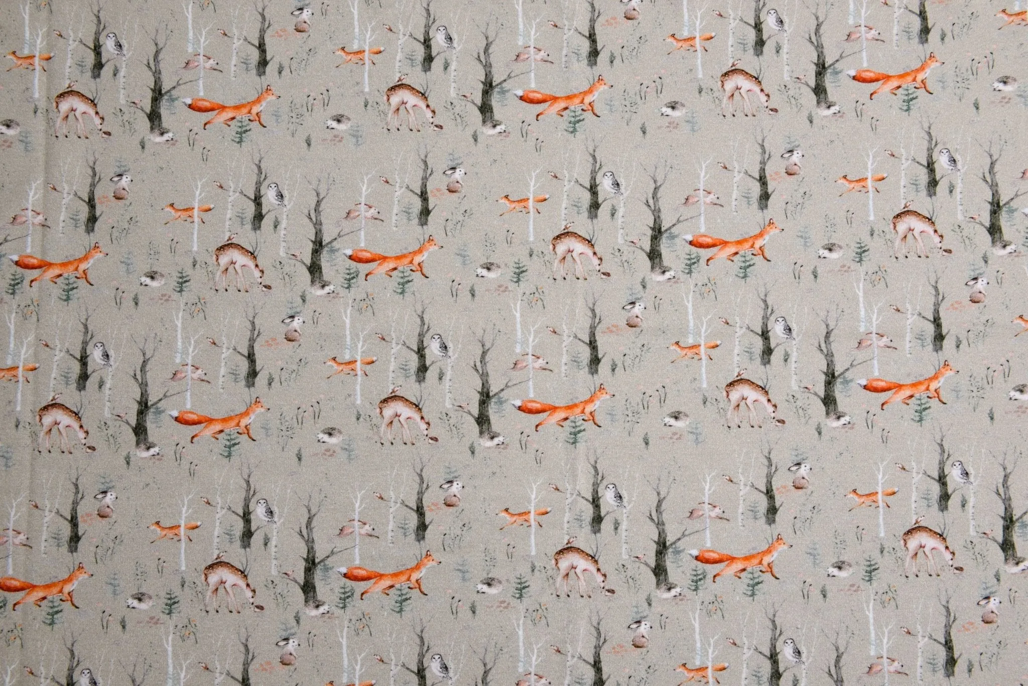 Alpine Fleece Forest Print Fabric- 5000