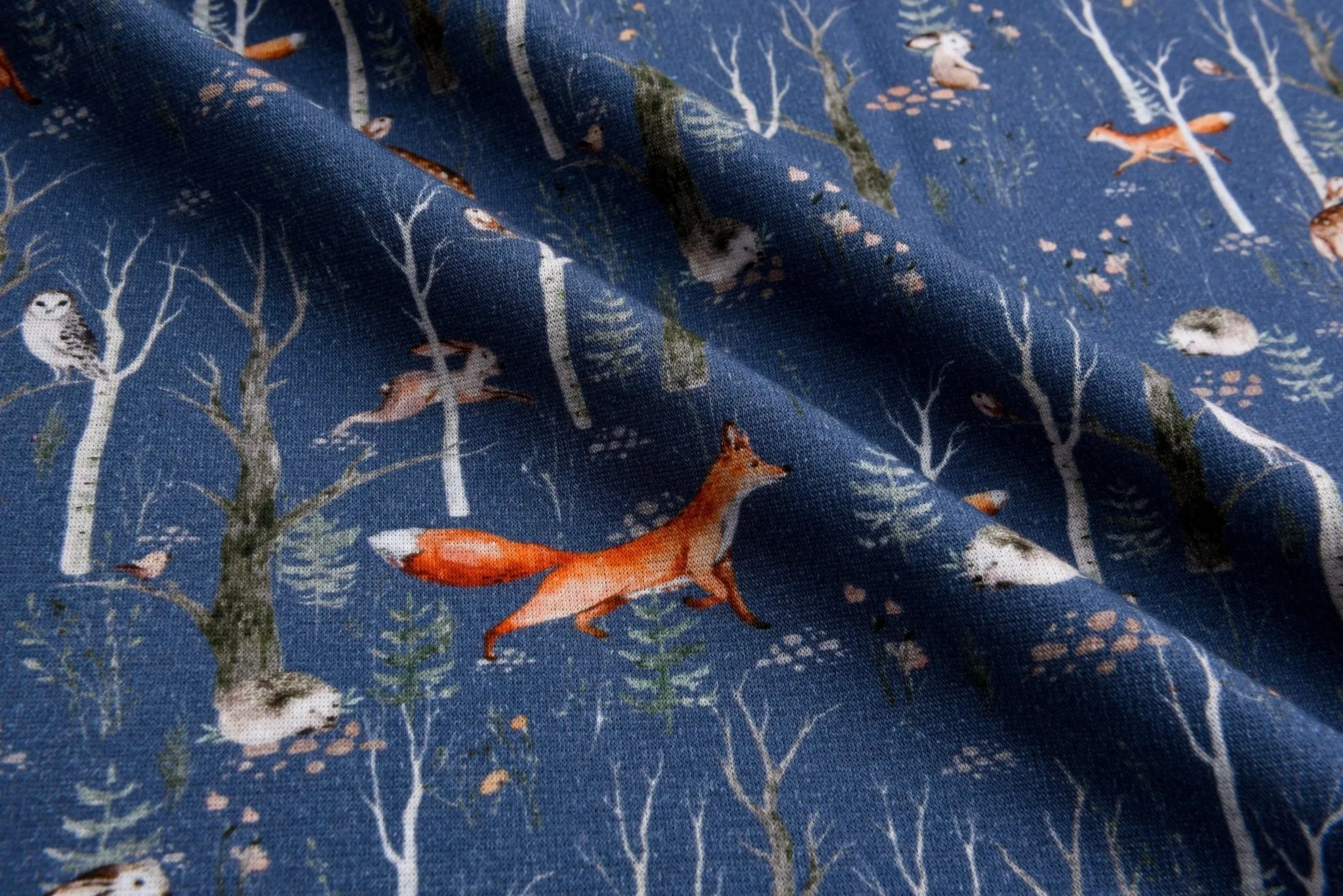 Alpine Fleece Forest Print Fabric- 5000