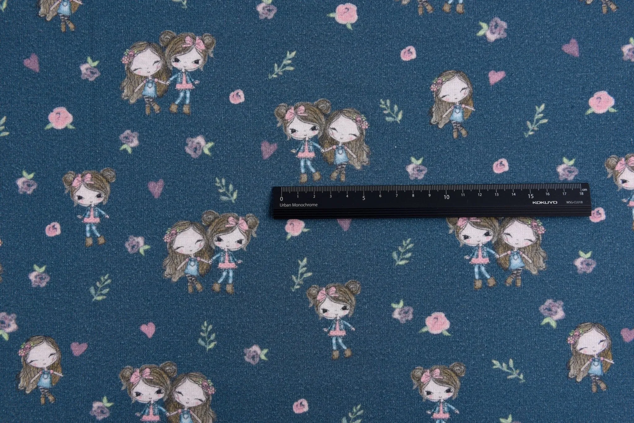 Alpine Fleece Girls Sisters Print Fabric - 4998