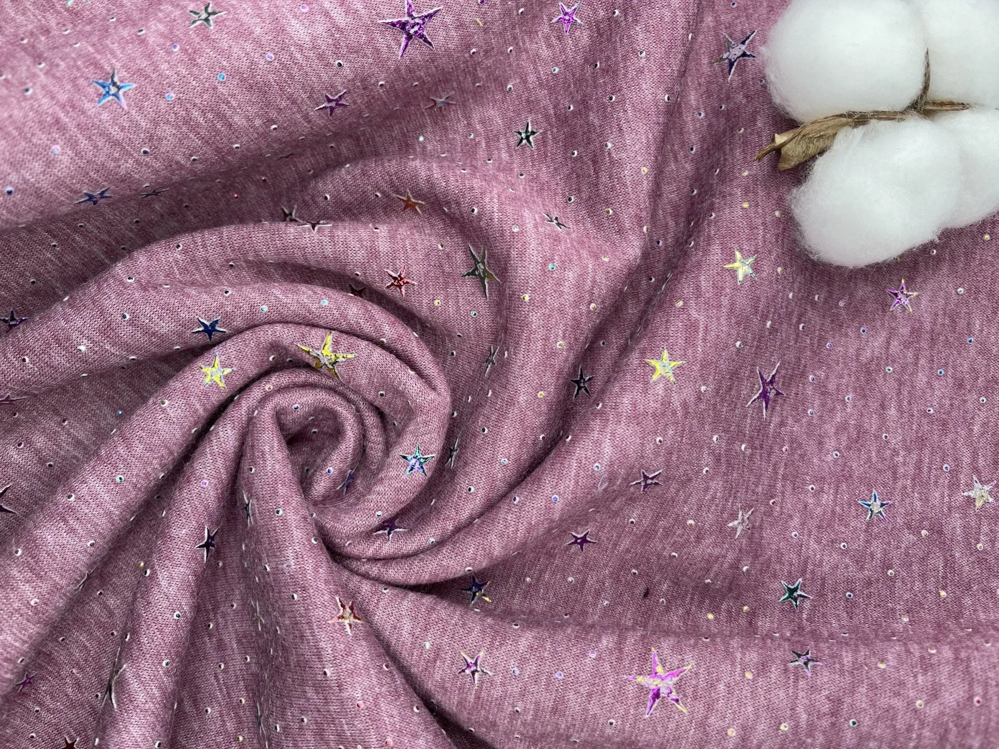 Alpine Fleece with Star Dew Drops Fabric