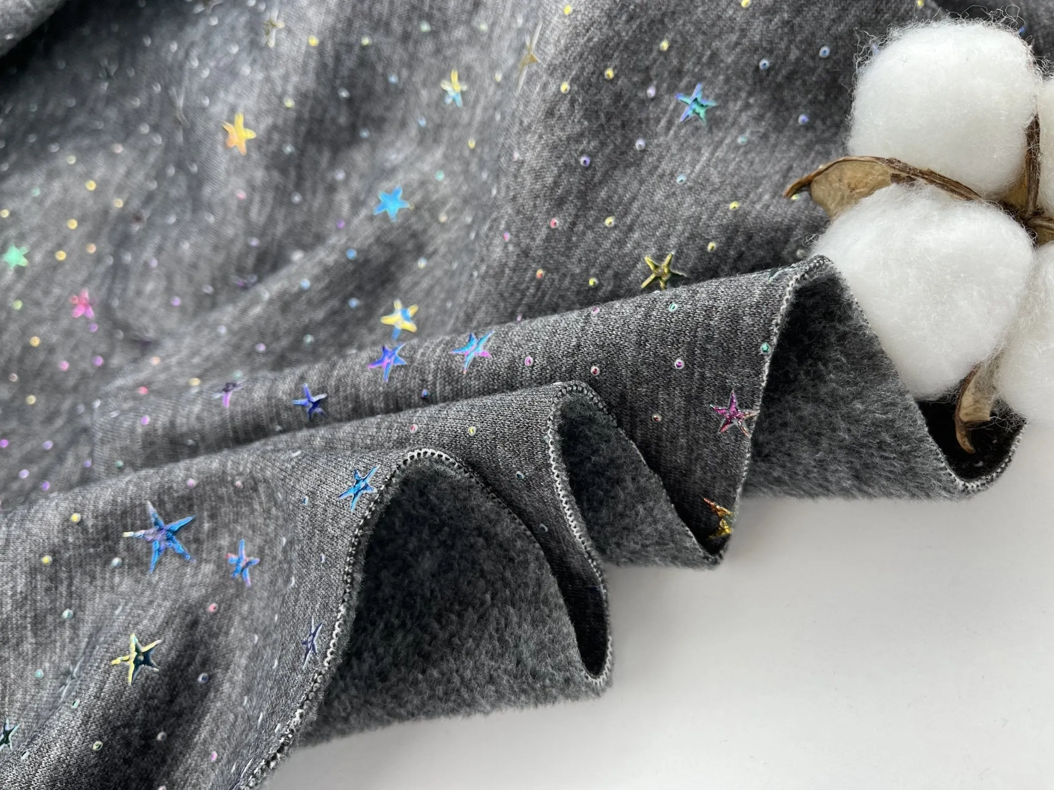 Alpine Fleece with Star Dew Drops Fabric