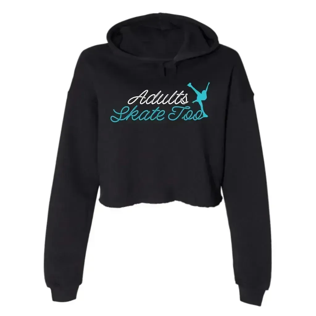 AST Cursive Women's Cropped Fleece Hoodie