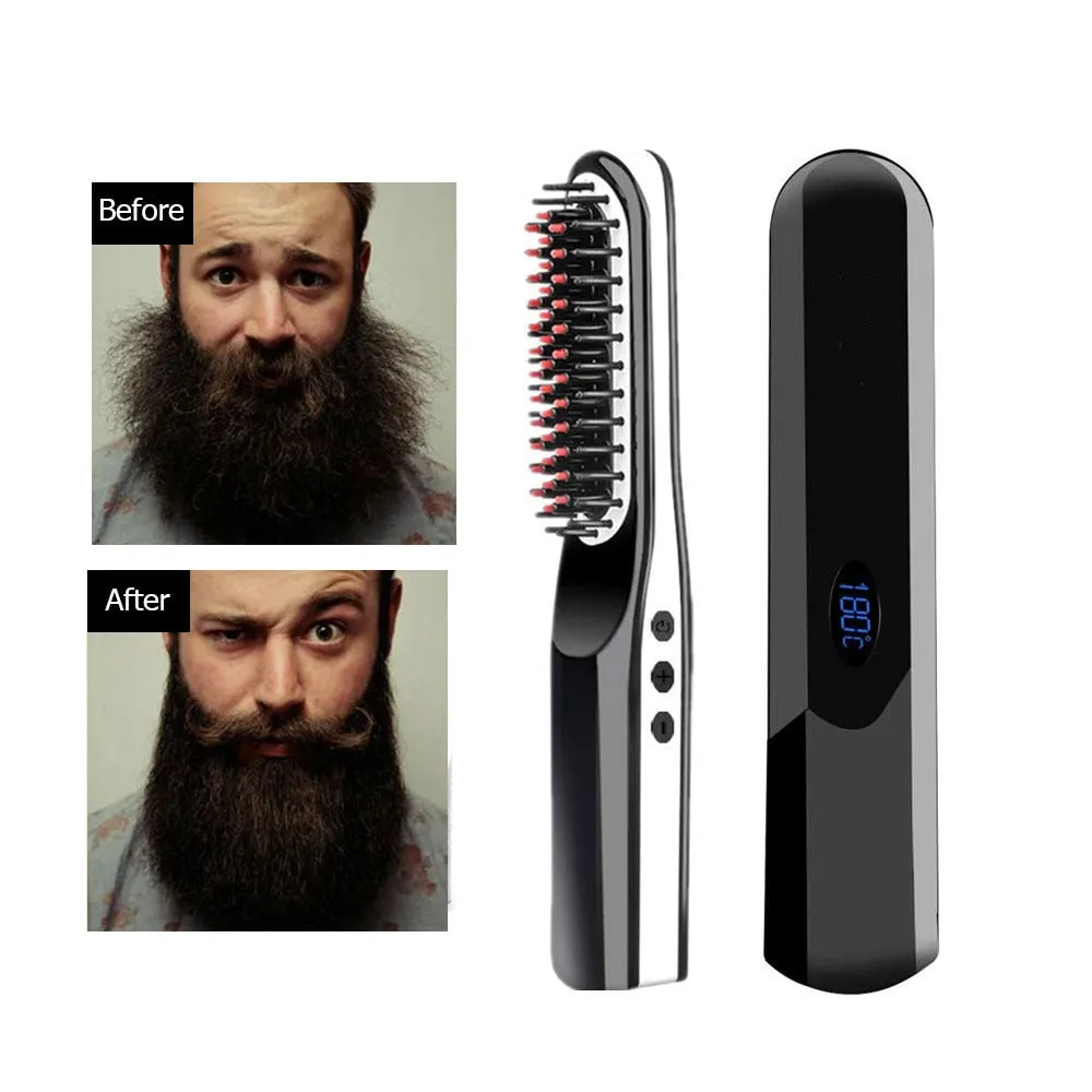 Beard  Hair Straightener Brush Hot Comb