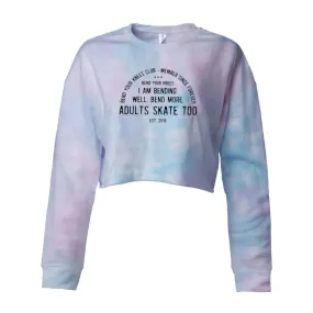 Bend Your Knees Club Cotton Candy Cropped Crew Fleece - L