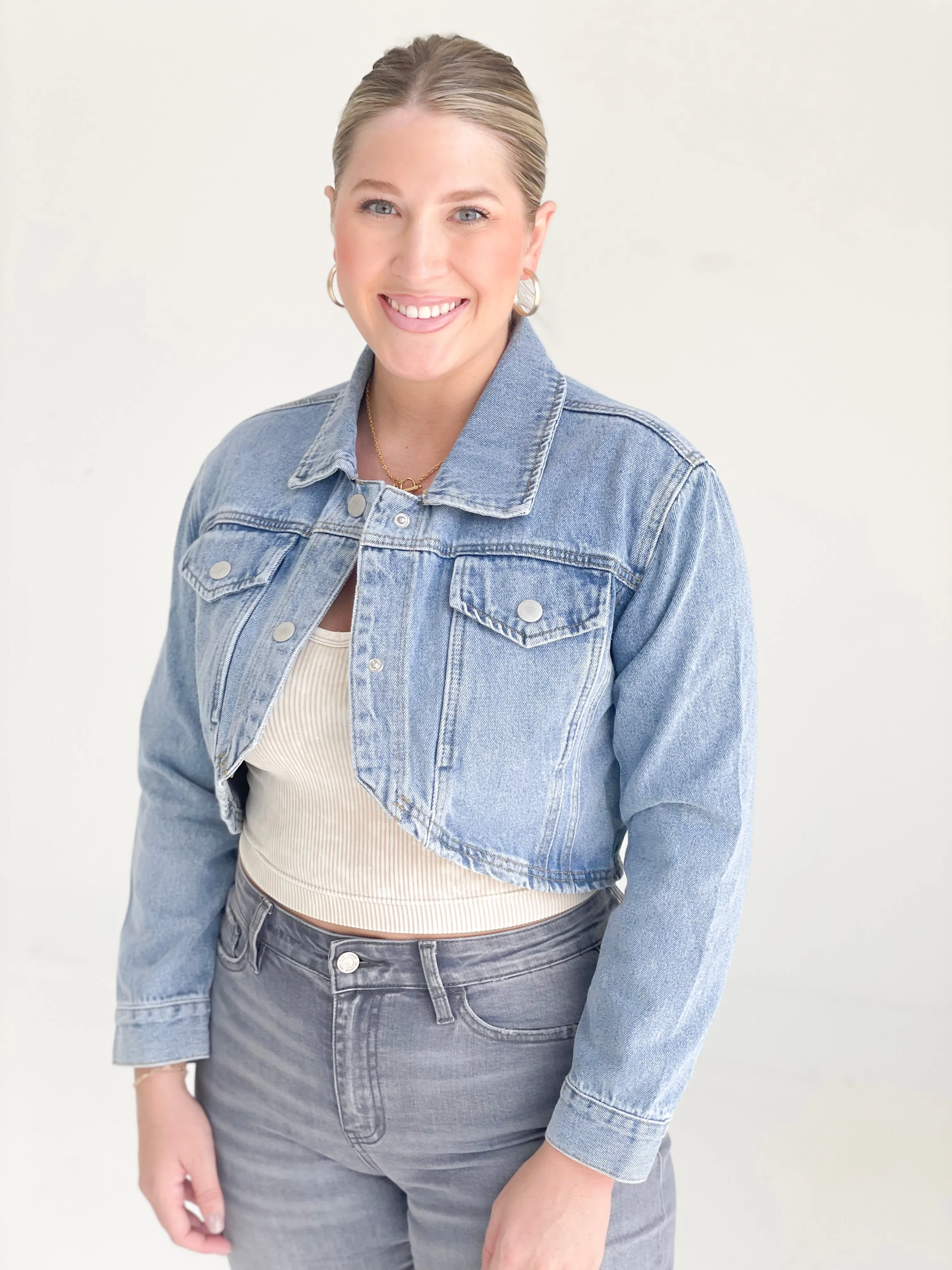 Birch Cropped Denim Jacket