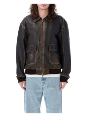 BOMBER LEATHER JACKET