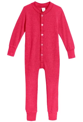 Boys and Girls Soft & Cozy Thermal One- Piece Union Suit  | Candy Apple