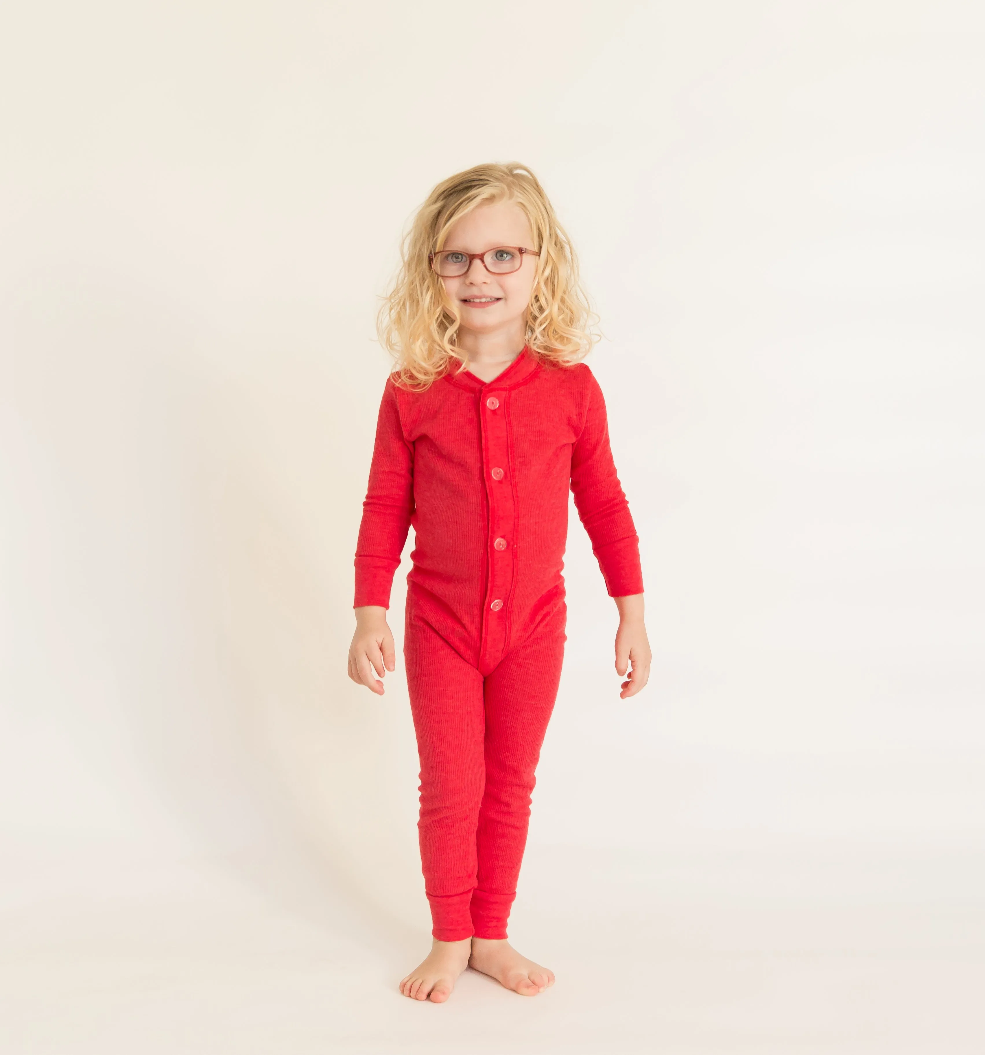 Boys and Girls Soft & Cozy Thermal One- Piece Union Suit  | Hot Pink