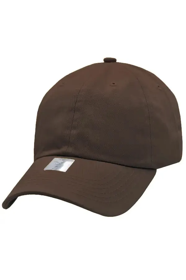 Brown Six Panel Cotton Baseball Cap