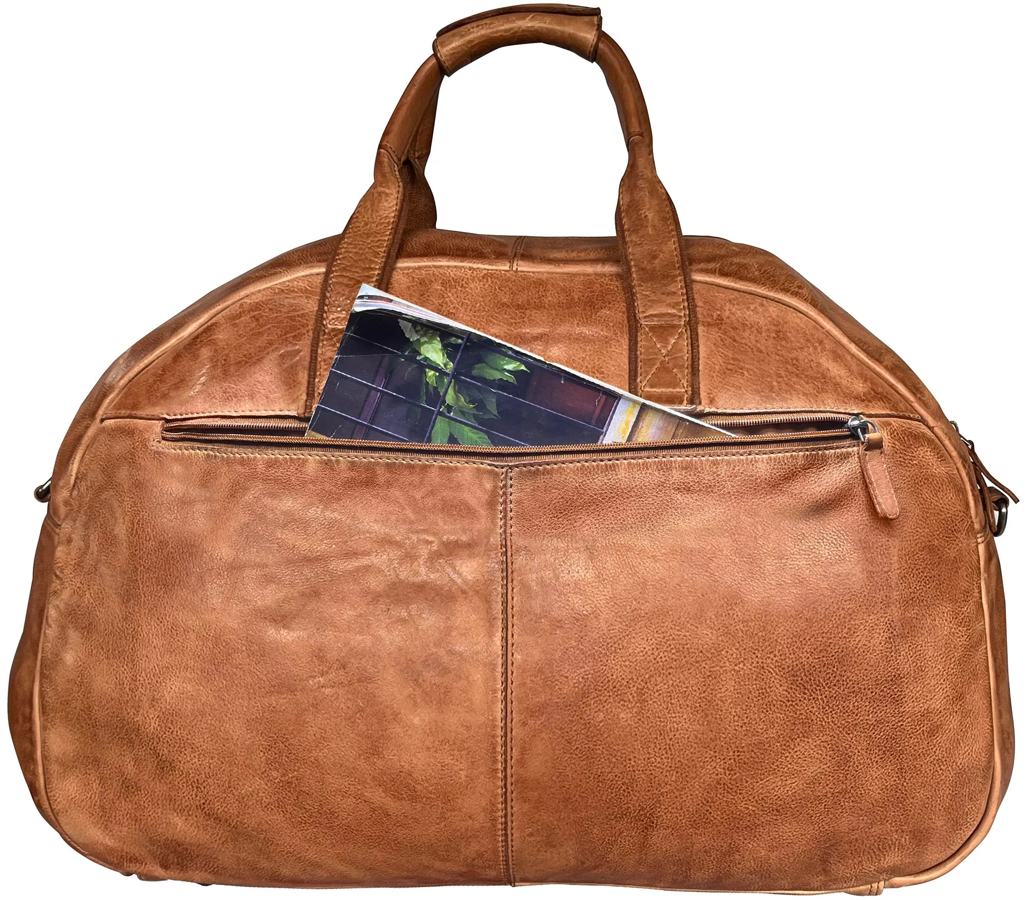 Casanova Leather Duffel Bag (Brown)