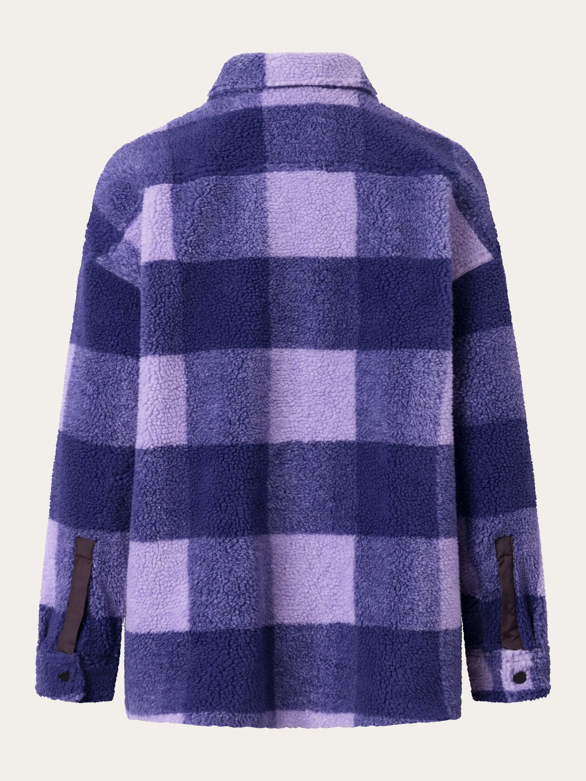 Checked teddy overshirt - Violet Tulip