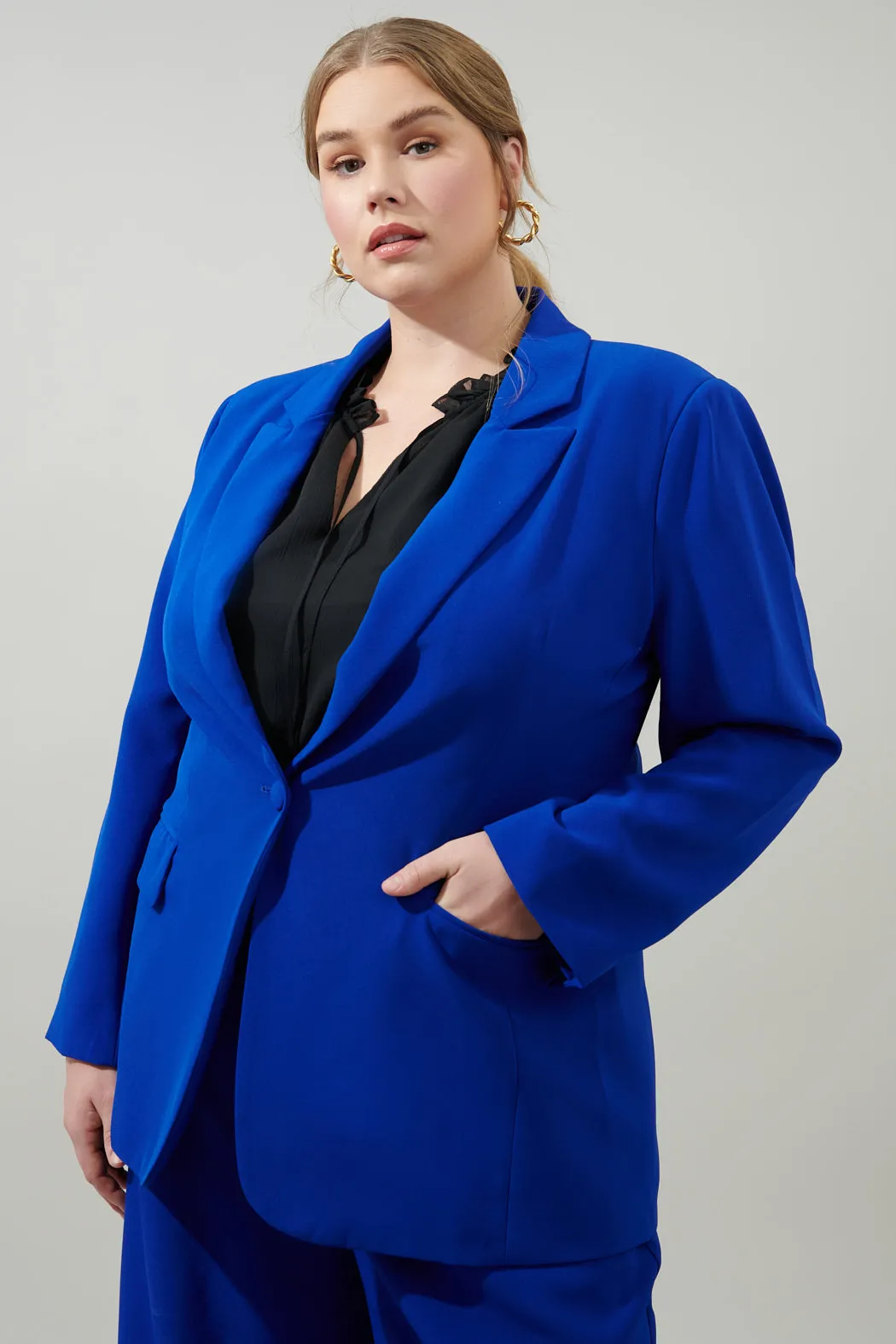 Chelsea Fitted Notch Lapel Blazer Curve