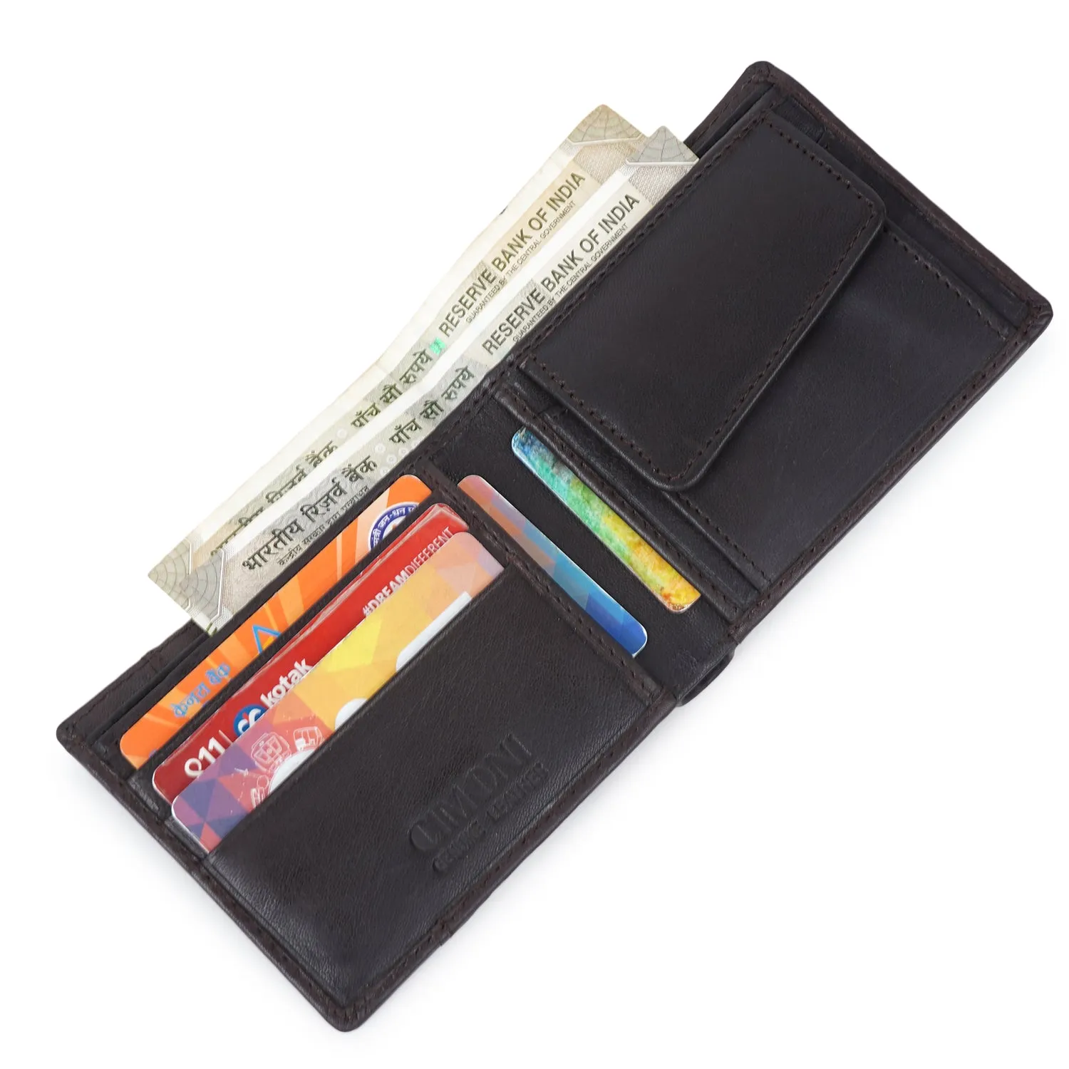 CIMONI Genuine Leather Casual Ultra Slim Multiple Credit Cards Slot Wallet for Men