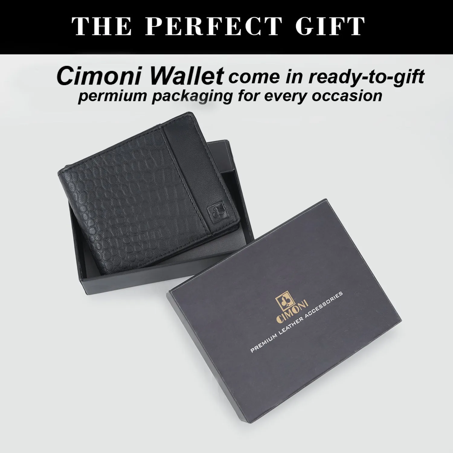 CIMONI Genuine Leather Casual Ultra Slim Multiple Credit Cards Slot Wallet for Men