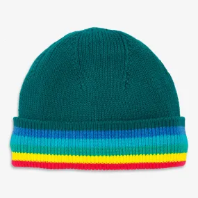 Clearance baby knit hat in rainbow stripe