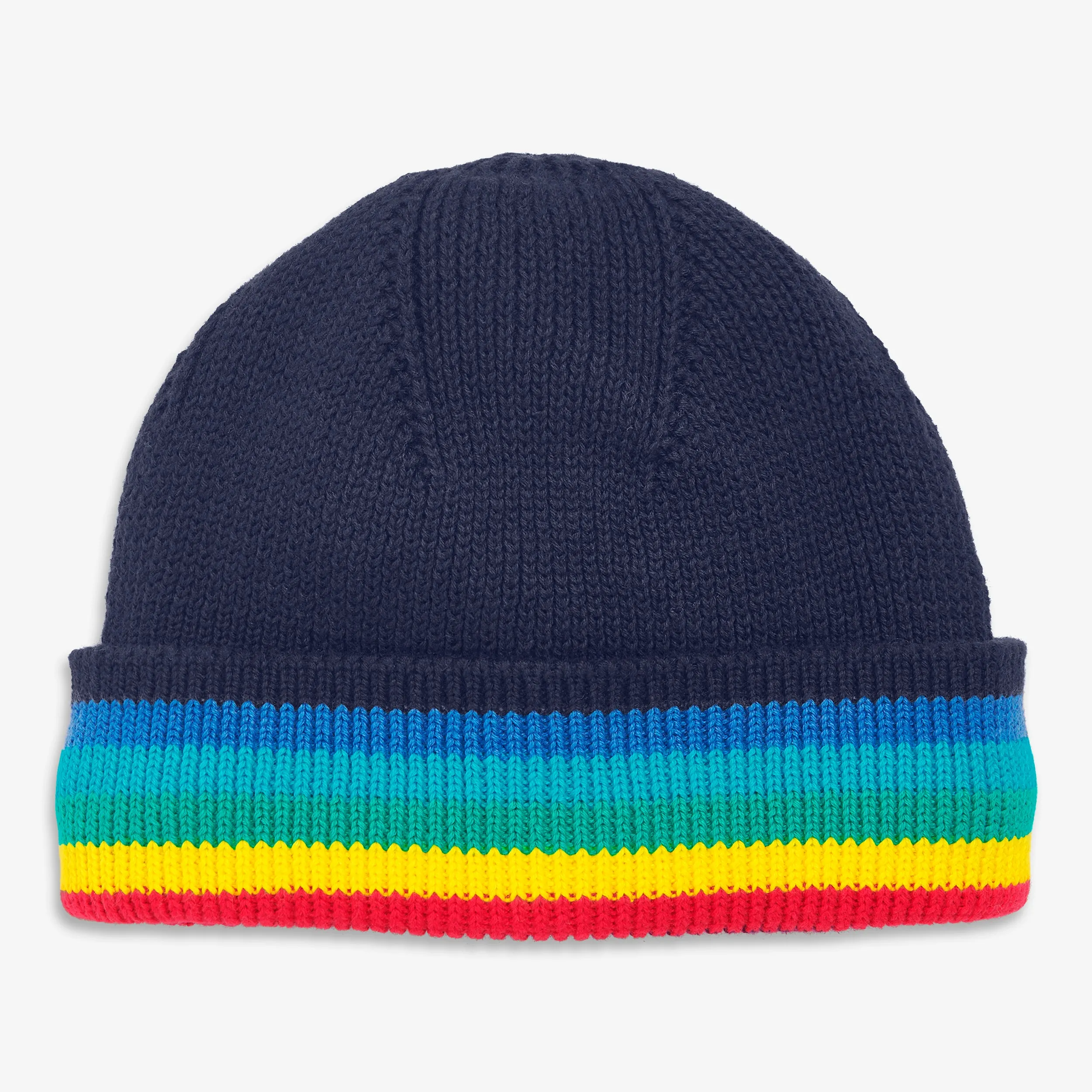 Clearance baby knit hat in rainbow stripe