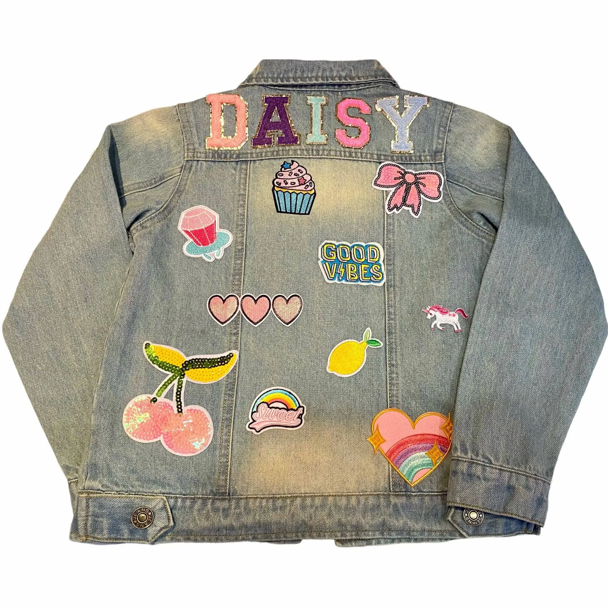 Customizable Patch Denim Jacket