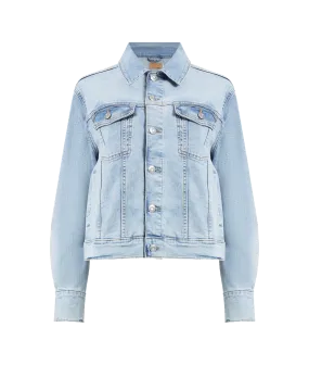 Denim Stretch Trucker Jacket - Blue