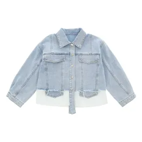 Denim White Bottom Jacket