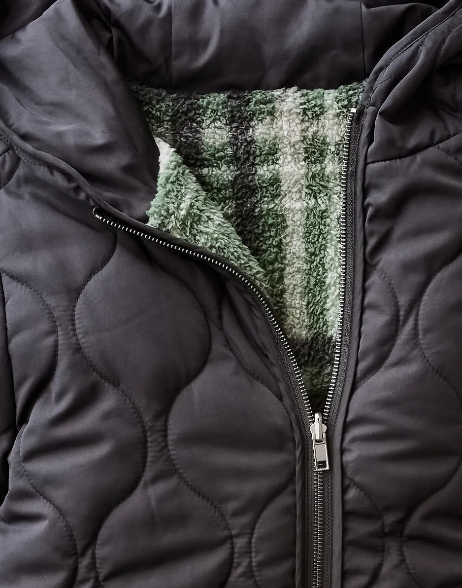 Donner Reversible Jacket: Cilantro/Black