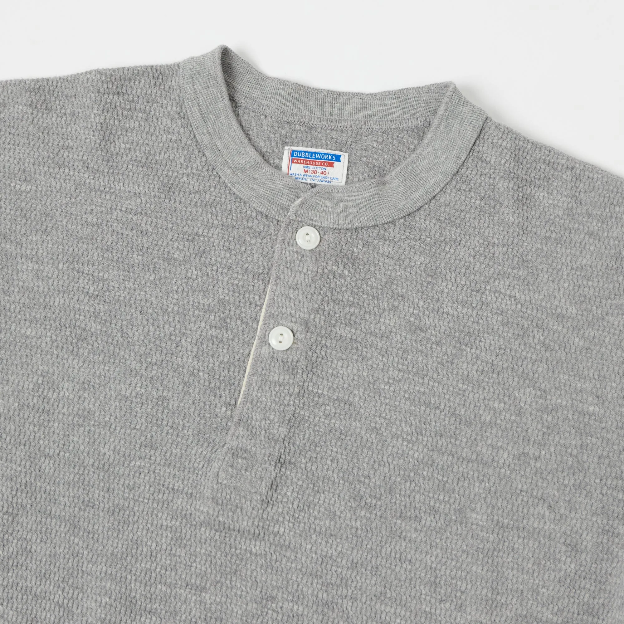 Dubbleworks Thermal Henley - Heather Grey