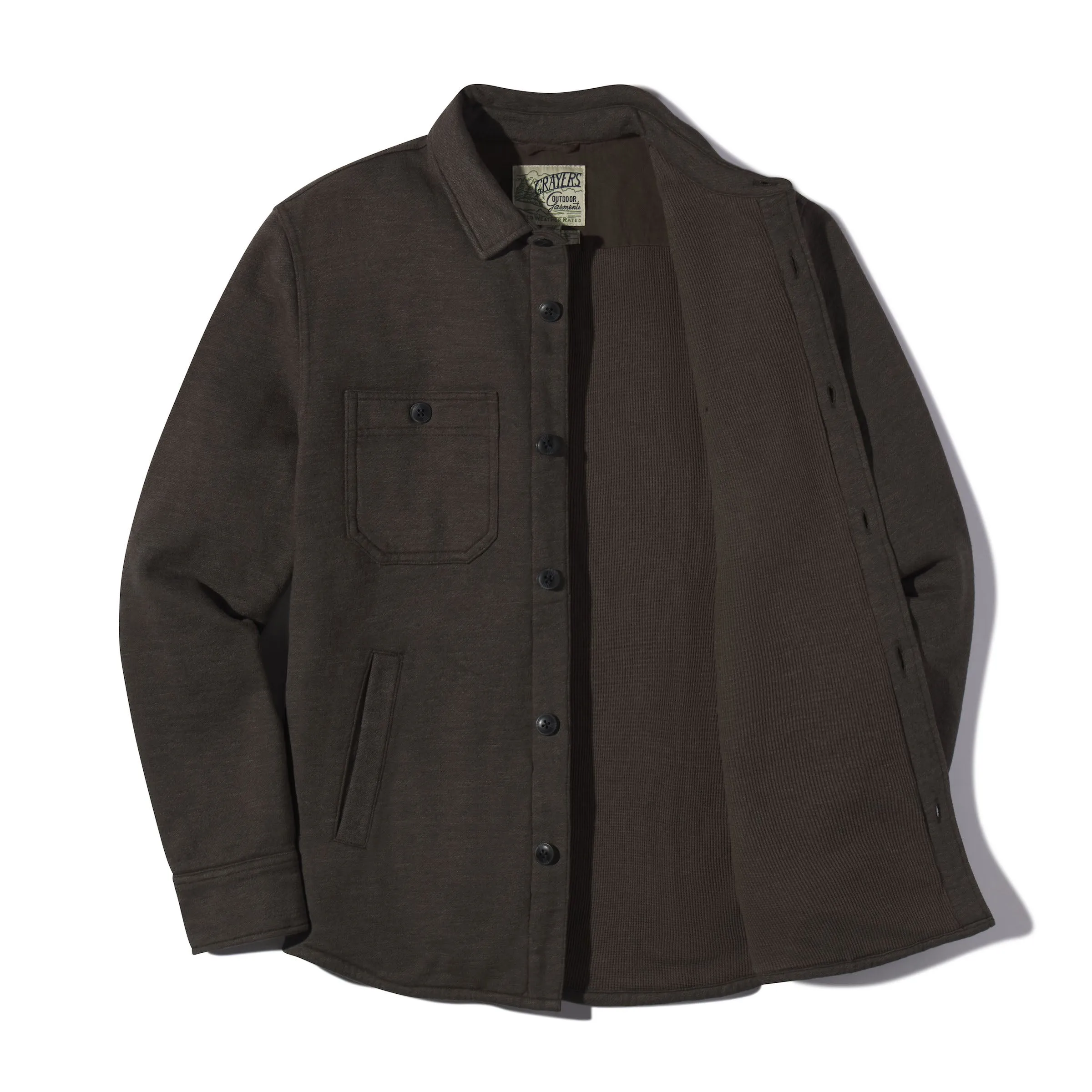 Dunlop Waffle Lined Shirt Jacket - Beluga