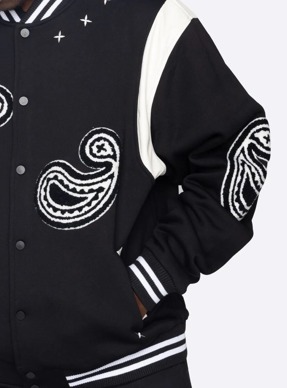 EPTM Jacket - Paisley Varsity - Black - EP10748