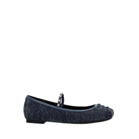 EUG07-BD7 Women's Ballerina Flats - Blue Denim