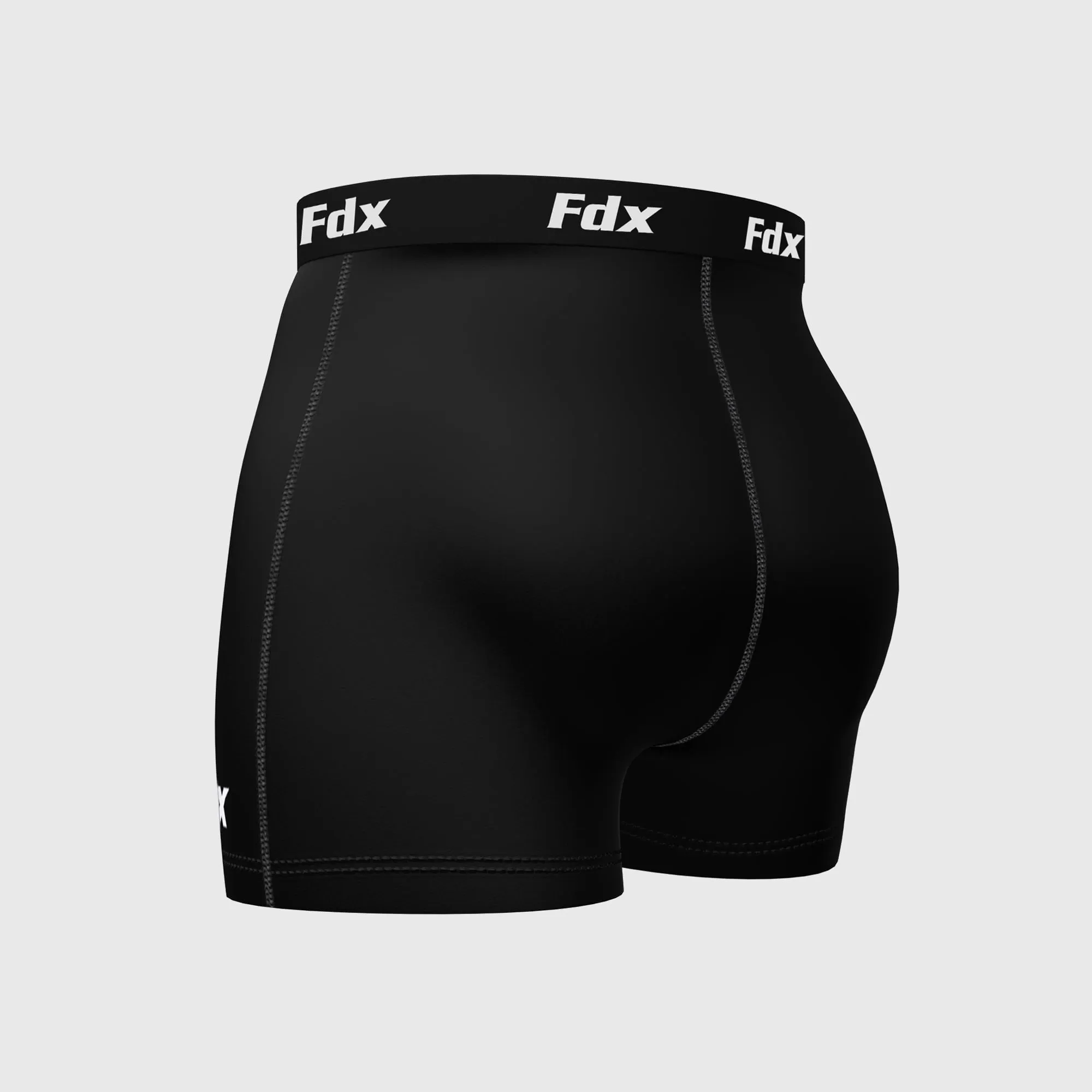 Fdx IT Black Men's & Boy's Compression Boxer Shorts