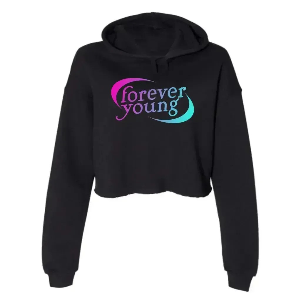 Forever Young Women's Cropped Fleece Hoodie