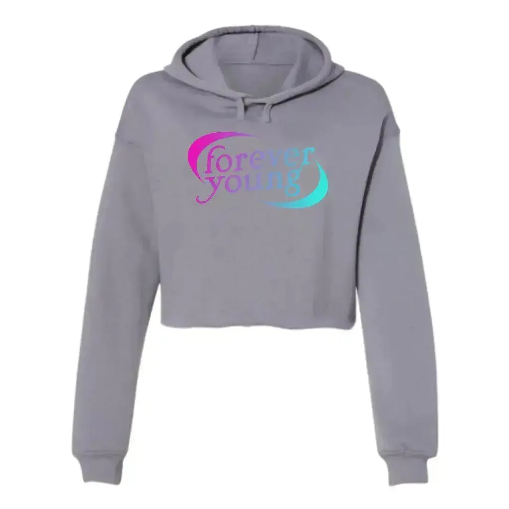 Forever Young Women's Cropped Fleece Hoodie