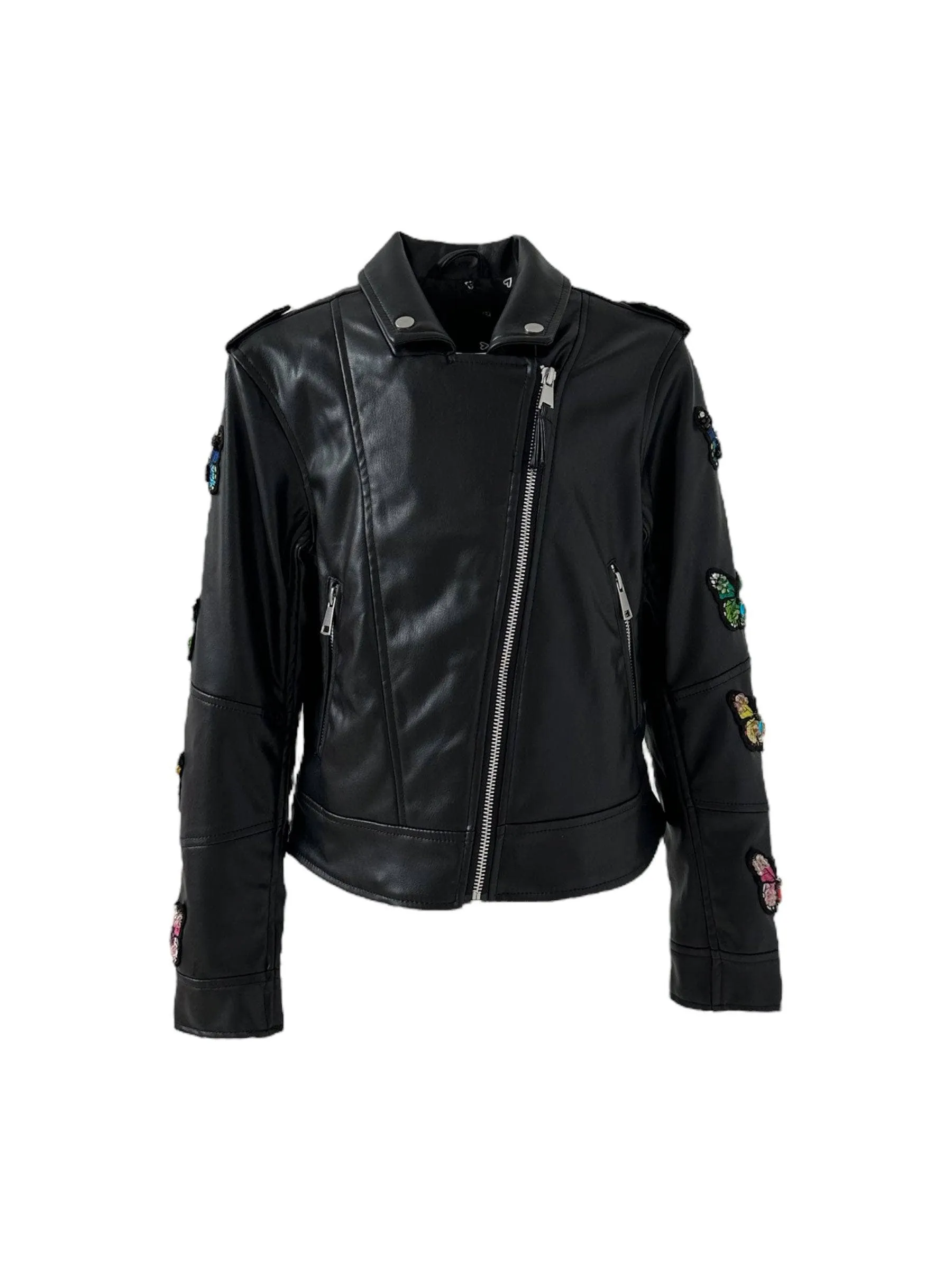 Gem Butterfly Vegan Moto Jacket