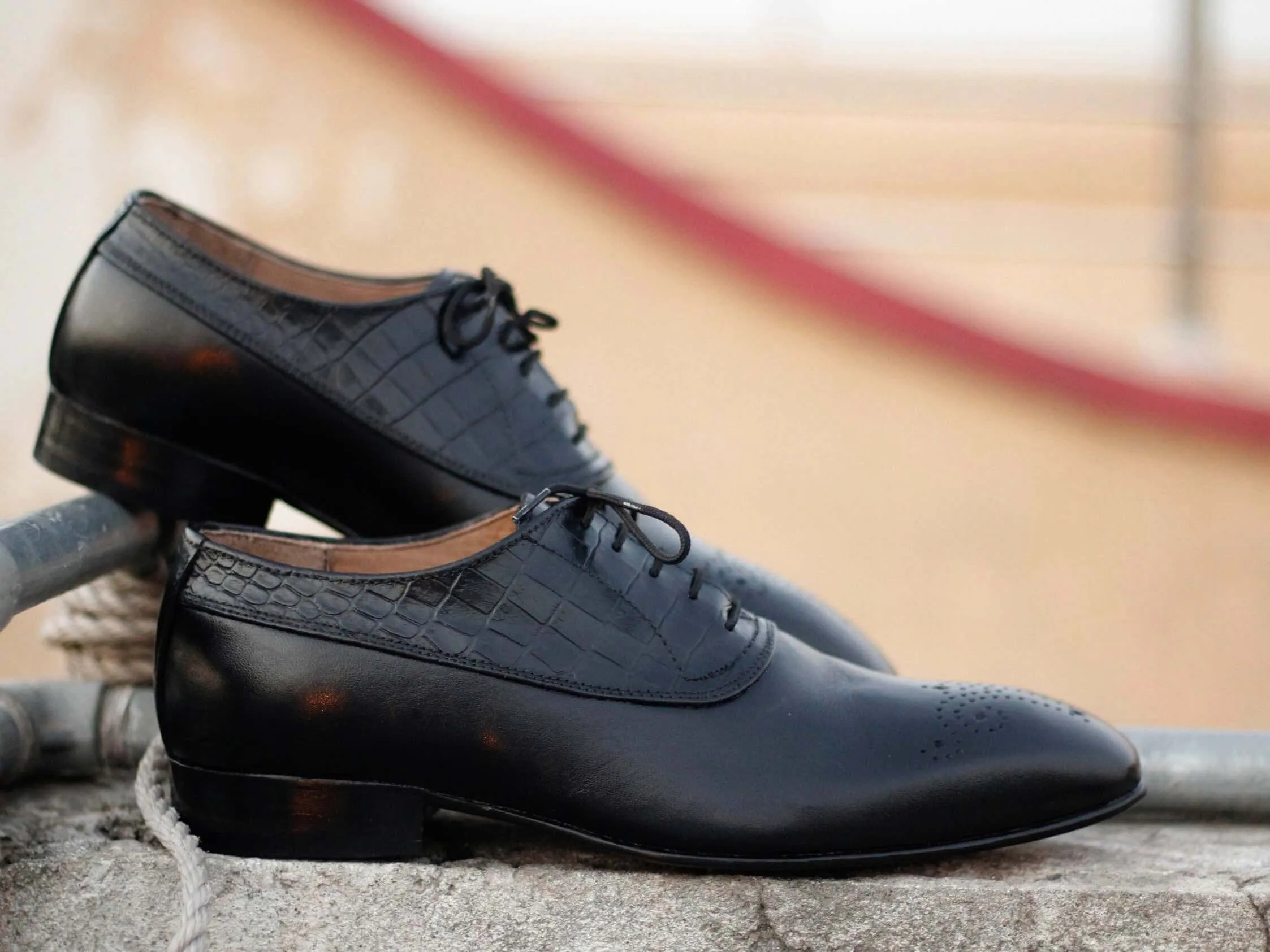 Handmade Men's Black Brogue Toe Leather Lace Up Shoes, Men Designer Dress Formal Luxury Shoes