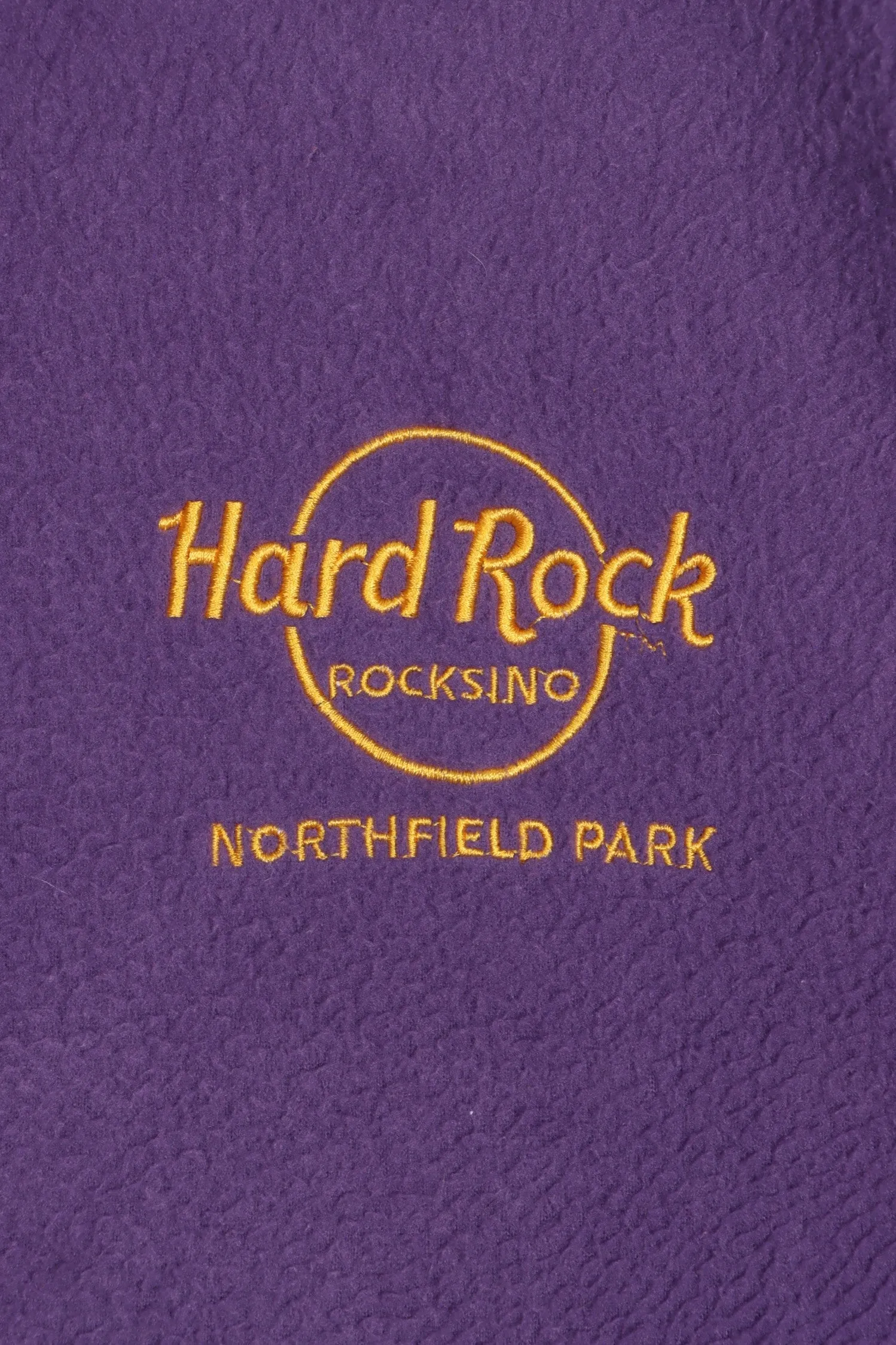 HARD ROCK CAFE Northfield Park 1/4 Zip Purple Fleece Sweatshirt (L)