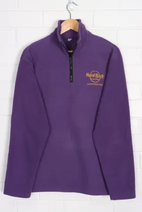 HARD ROCK CAFE Northfield Park 1/4 Zip Purple Fleece Sweatshirt (L)