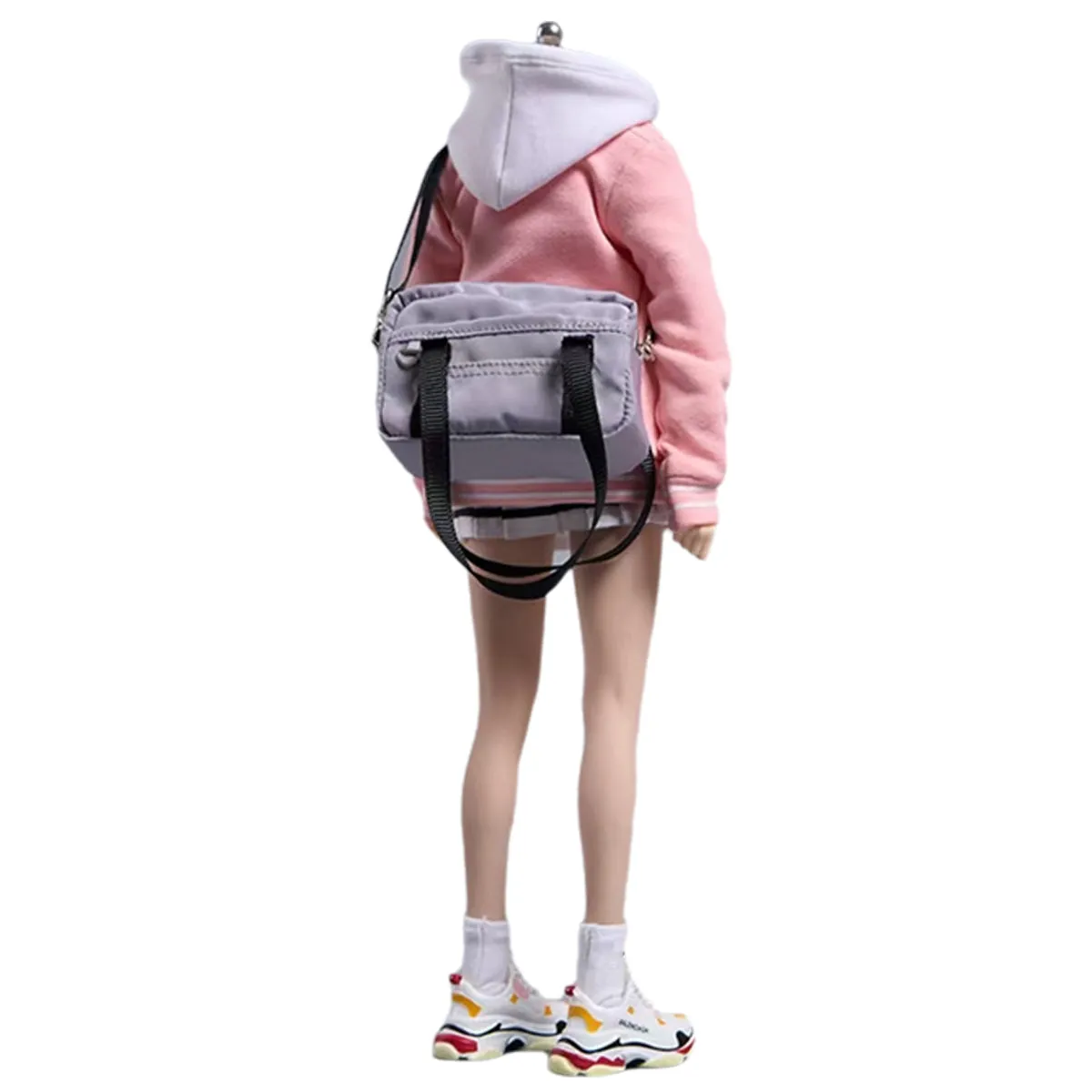 HiPlay Cdtoys, Baseball Jacket Hooded Sweatshirt and Pleated Skirt Set, Figure Doll Clothes