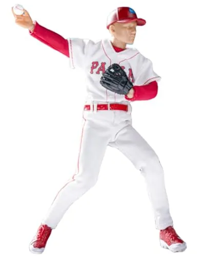 HiPlay DID Collectible Figure Full Set: Palm Hero Simply Fun Series The Blue Team Baseballer, 1:12 Scale Miniature Action Figurine