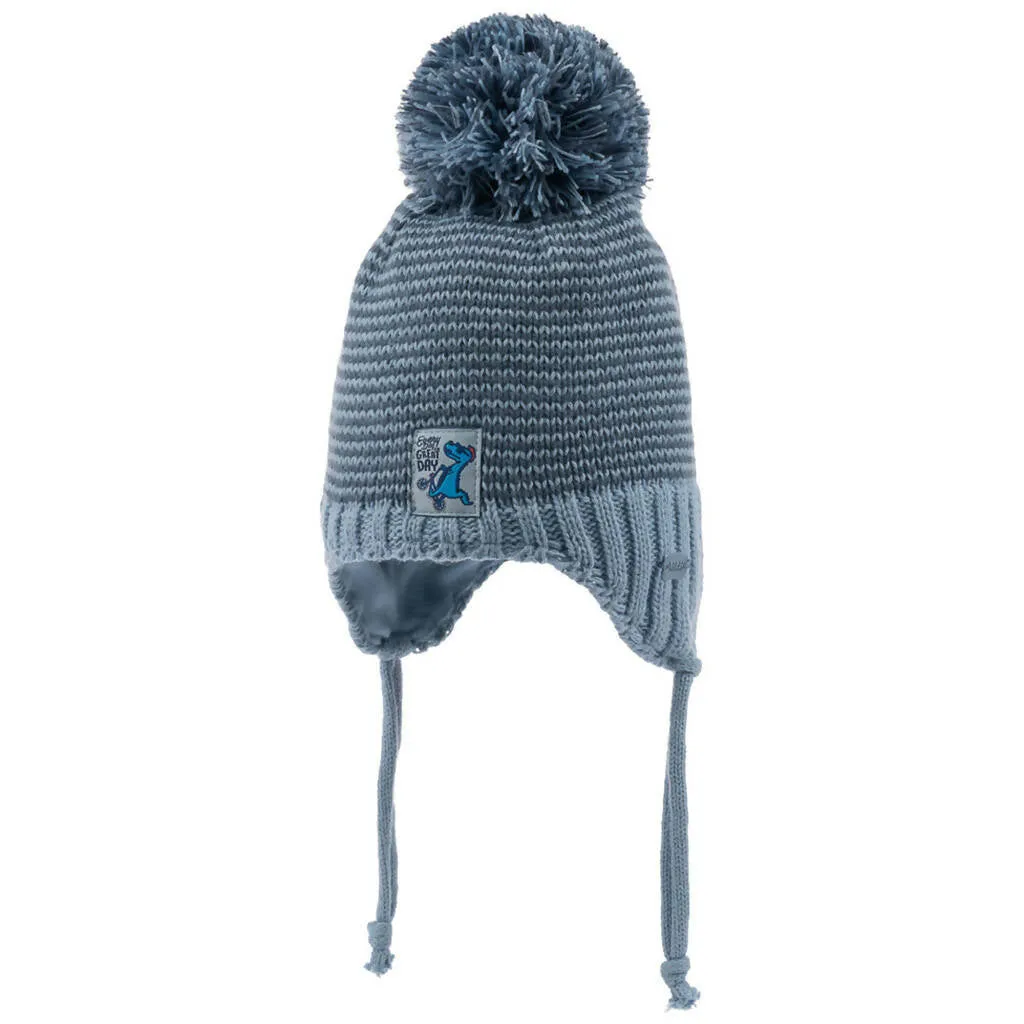 Infant & Toddler Knitted Winter Beanie with Furry Lined Earflaps