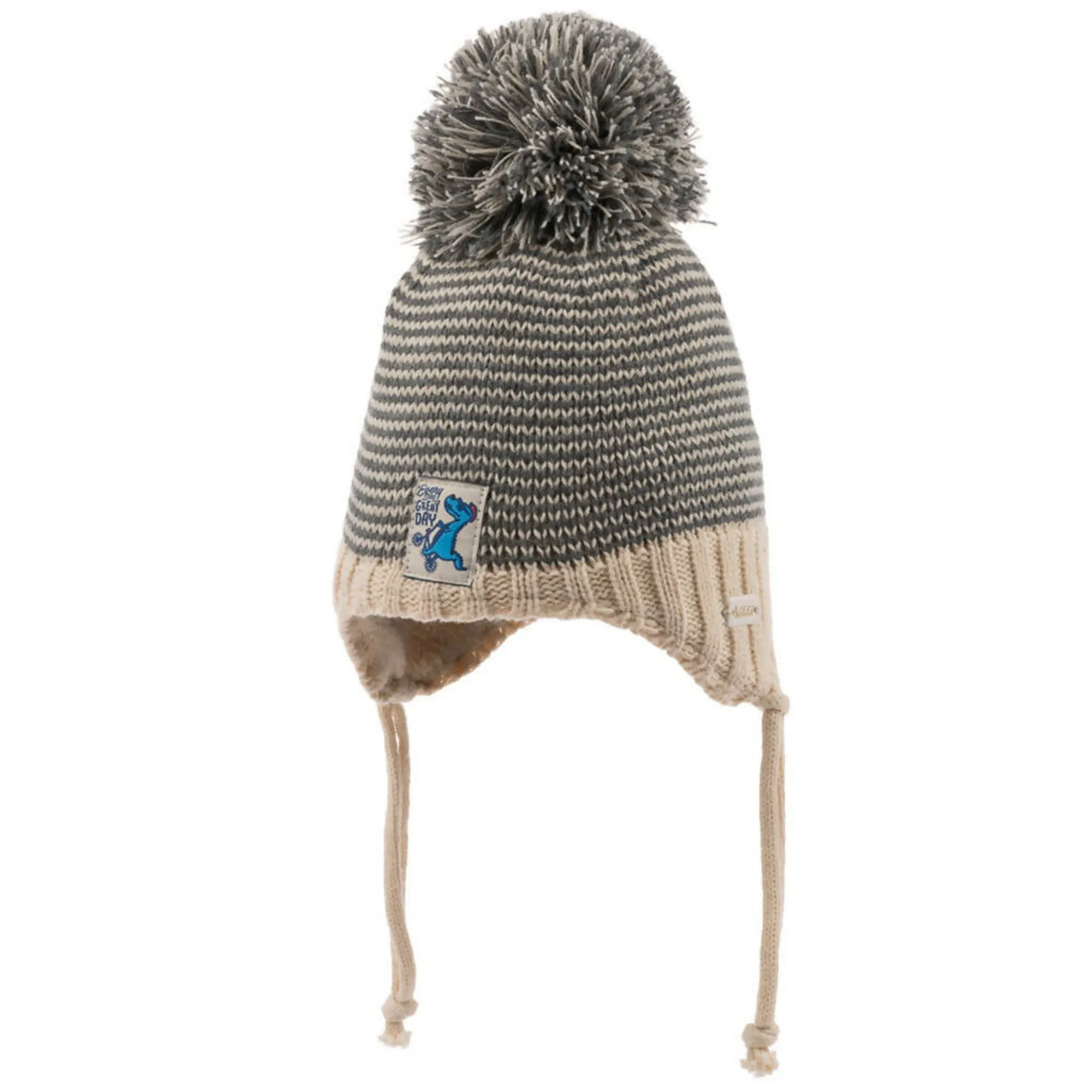 Infant & Toddler Knitted Winter Beanie with Furry Lined Earflaps