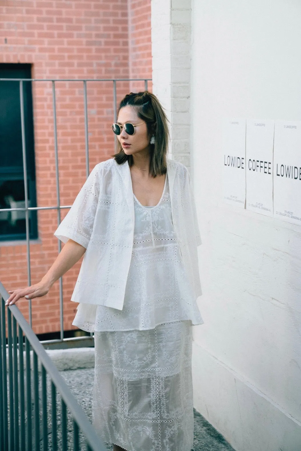 IVORY CROCHET POPLIN VEST 🌟